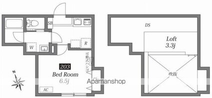 ＴＷＥＥＤ東中野[1K/23.52m2]の間取図