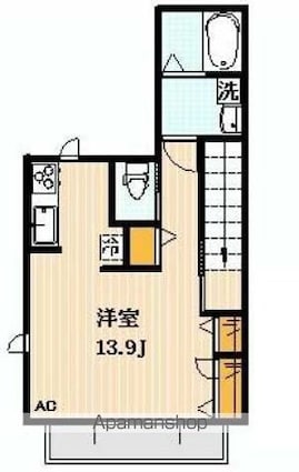 東京都中野区沼袋４丁目[1R/44.2m2]の間取図