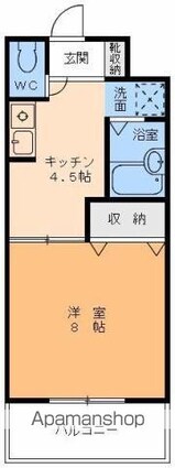 プティボワ[1DK/27.5m2]の間取図