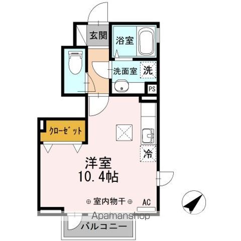 【八王子市めじろ台のアパートの間取り】