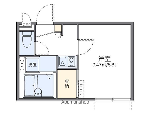 レオパレスバンブー雅の間取り写真
