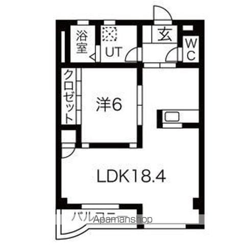 【岐阜市六条東のマンションの間取り】