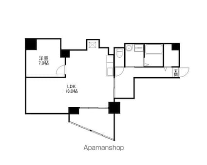 第４４長栄ロイヤルコーポ瀬田[1LDK/60m2]の間取図