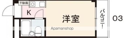 クリキマンション寺井[1K/16m2]の間取図