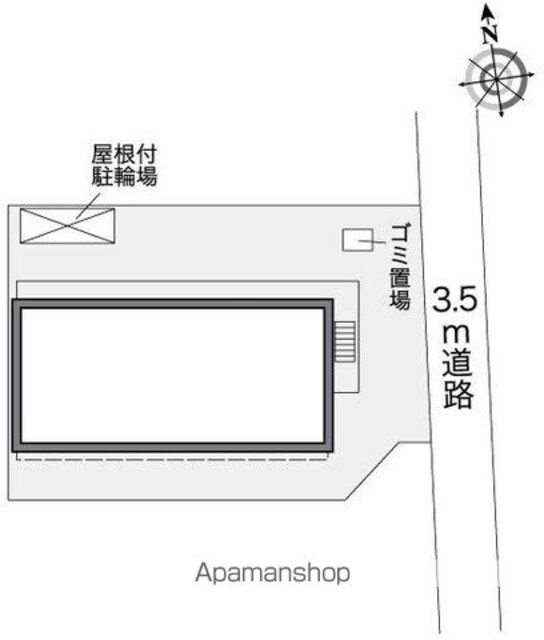 レオパレスわかば[1K/19.87m2]の配置図