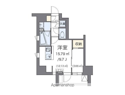 ＬＯＶＩＥ麻布十番[1R/26.16m2]の間取図