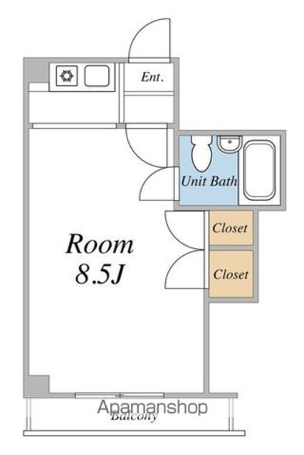 東京都中野区鷺宮１丁目[1R/16.5m2]の間取図