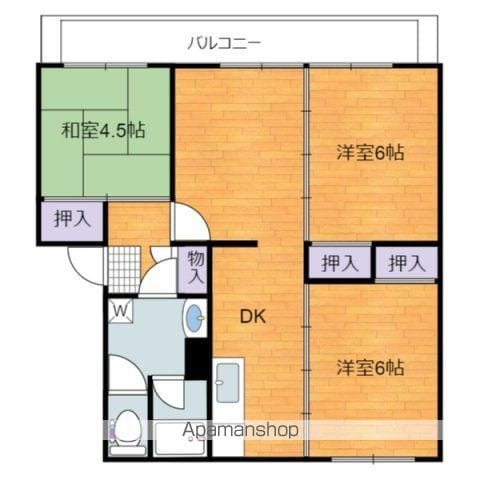 高陽真亀団地1号棟の間取り写真
