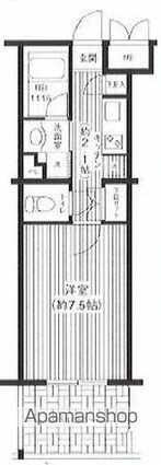 ステラメゾン下北沢[1K/25.27m2]の間取図