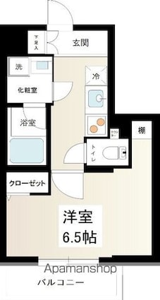 スカイコート板橋本町Ⅱ[1K/25.95m2]の間取図