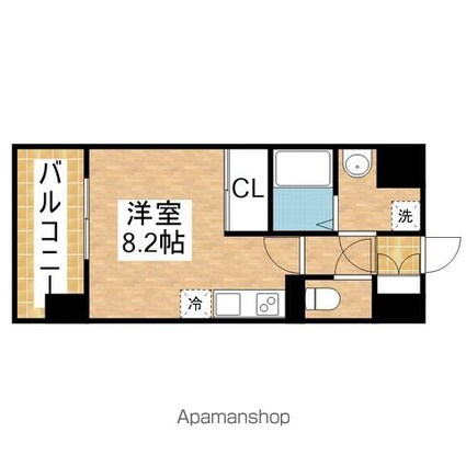 愛知県名古屋市千種区今池４丁目[1R/23.46m2]の間取図