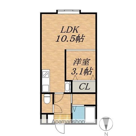 河東郡上士幌町字上士幌のアパートの間取り