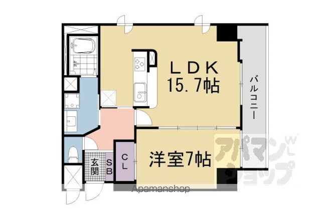 ラクト山科メゾンイースト C棟の間取り写真