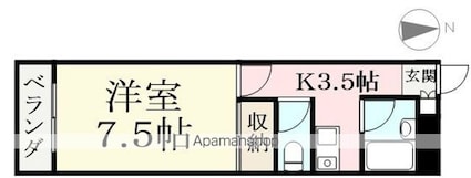 キュア・メロディ[1K/27.3m2]の間取図