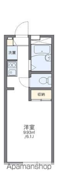 レオパレスラ・プランタン[1K/19.87m2]の間取図