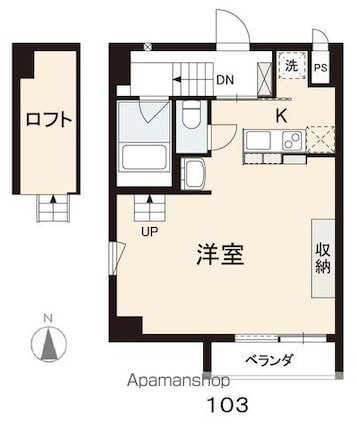 コリドールベイ[1K/39.87m2]の間取図