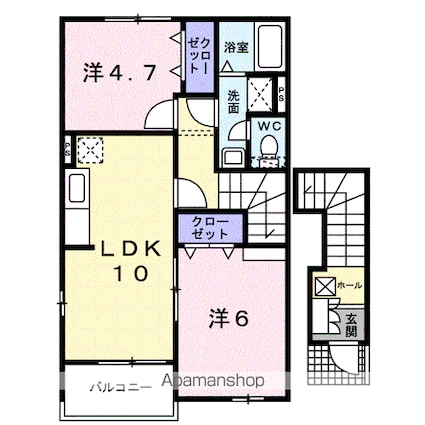 ソル・サリエンテ　Ｂ[2LDK/50.14m2]の間取図