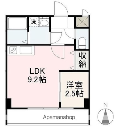 プレシャスタイム本町[1LDK/30.42m2]の間取図