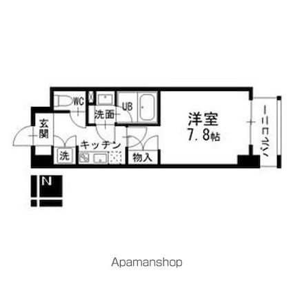 コンフォート新栄[1K/26.66m2]の間取図
