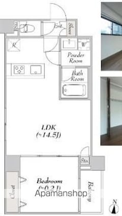 ルミーク大山[1LDK/46.03m2]の間取図