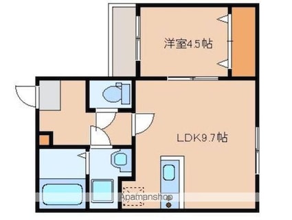 ラグナ和白[1LDK/35.07m2]の間取図