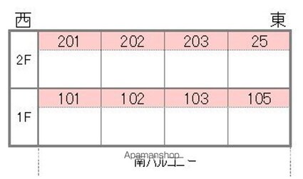 ヴァン・ヴェール[2LDK/51.65m2]の配置図