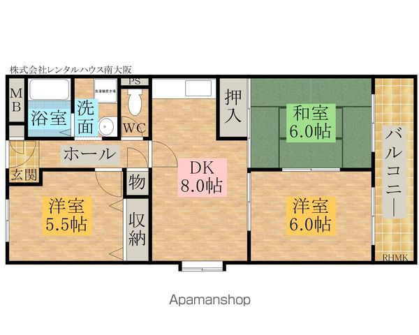 ムカイマンションA・B棟の間取り写真