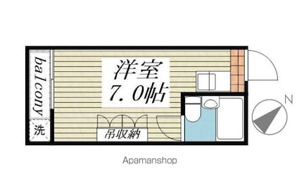 メゾン・ド・ヴァンクール[1R/15.3m2]の間取図