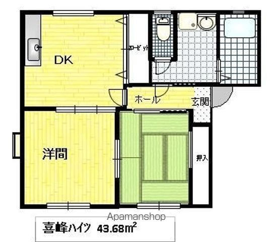 喜峰ハイツの間取り写真