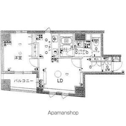 スカイコート蔵前[1LDK/45.68m2]の間取図