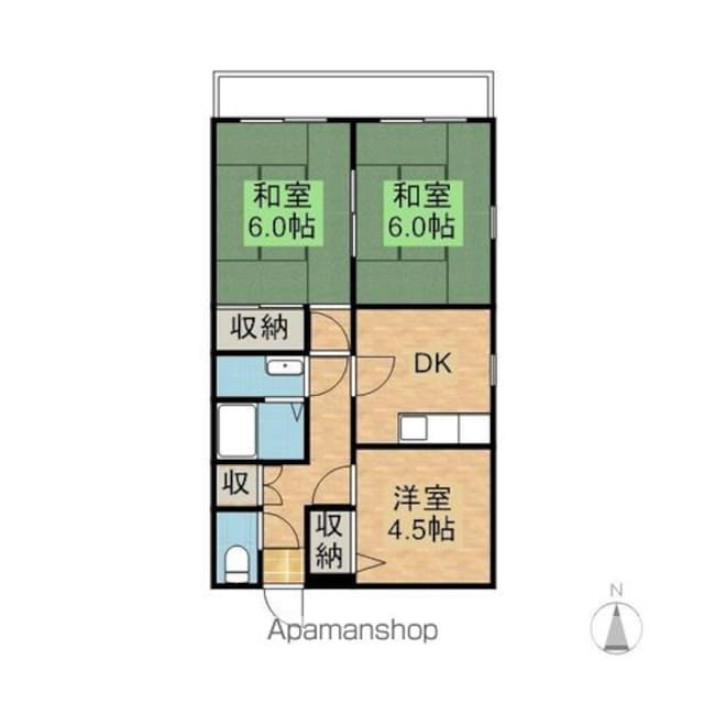 フラワーハイツ[3DK/53.17m2]の間取図