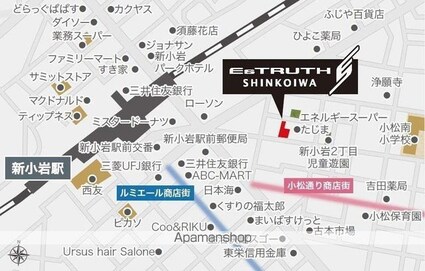 エストゥルース新小岩[1K/20.04m2]の配置図