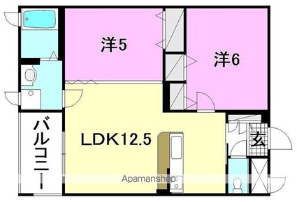 ＬＵＸＵＲＹ　ＭＡＮＳＩＯＮ[2LDK/51.97m2]の間取図