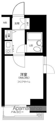 東京都台東区浅草１丁目[1K/17.19m2]の間取図