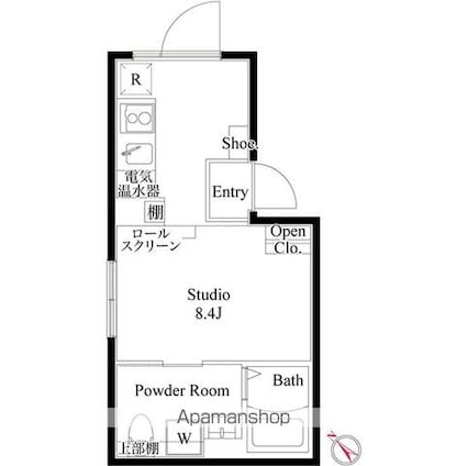東京都練馬区北町１丁目[1R/20.29m2]の間取図