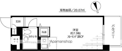 サンコート西荻窪[1R/20.07m2]の間取図