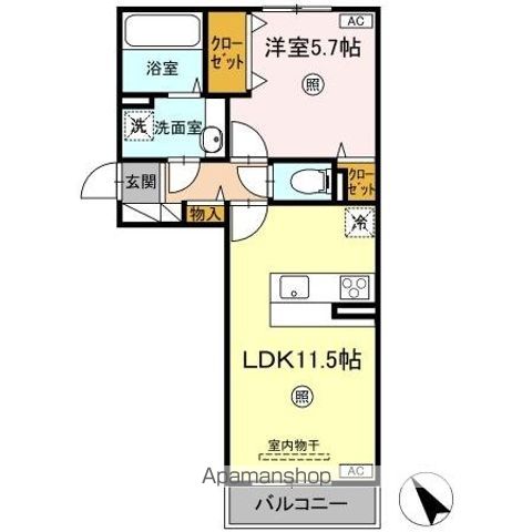 DーROOM Nの間取り写真