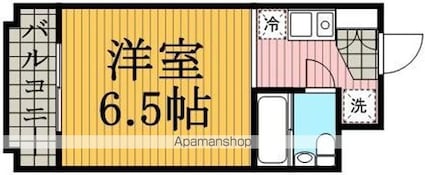 プリュメゾン駒沢[1K/18.46m2]の間取図