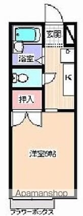 ウメフローラ[1K/20.25m2]の間取図