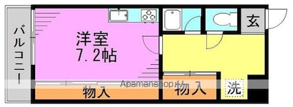 東京都杉並区高円寺南２丁目[1R/22m2]の間取図