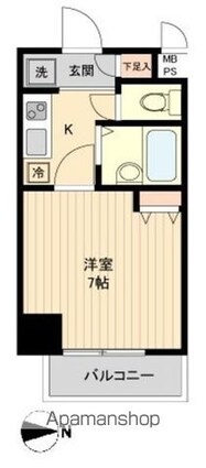 ＨＦ亀戸レジデンス[1K/21.93m2]の間取図