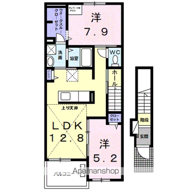 プレミアムガーデンⅡ[2LDK/56.78m2]の間取図