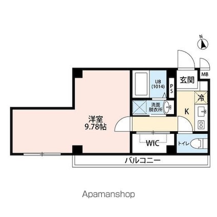 アンプルール　フェール　リリエンハイムⅡ[1K/28.28m2]の間取図