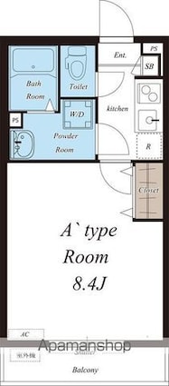 リブリ・ＴＫレジデンス[1K/24.84m2]の間取図