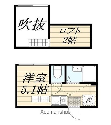 マーベラス国分寺内藤Ⅱ[1R/11.83m2]の間取図