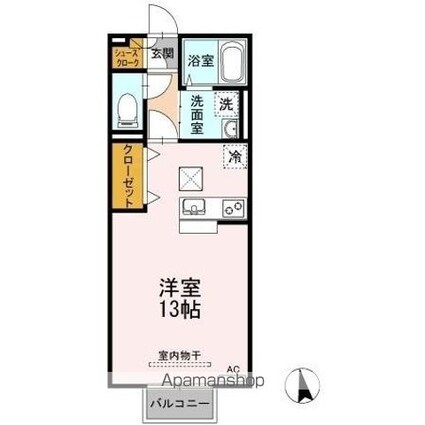 フルジェンテ太田[1R/33.34m2]の間取図