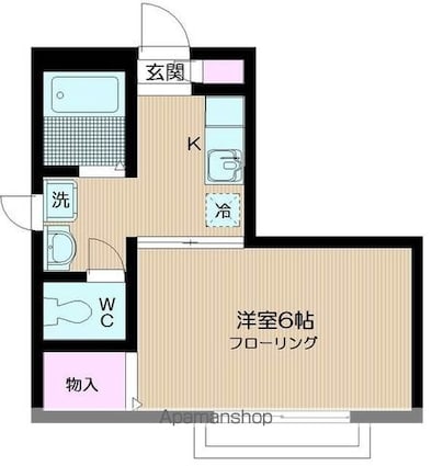 東京都杉並区高井戸東１丁目[1K/22.75m2]の間取図