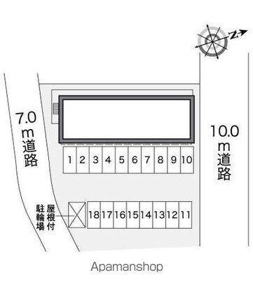 レオパレス阿久比[1K/22.35m2]の配置図