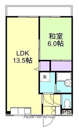 シャールズ園部[1LDK/44.72m2]の間取図