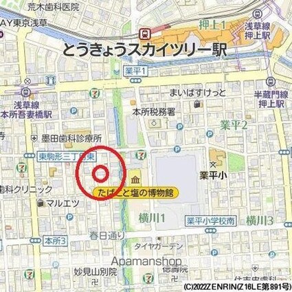 ＣＡＶＡＮＡ東駒形[1K/23.85m2]の周辺1